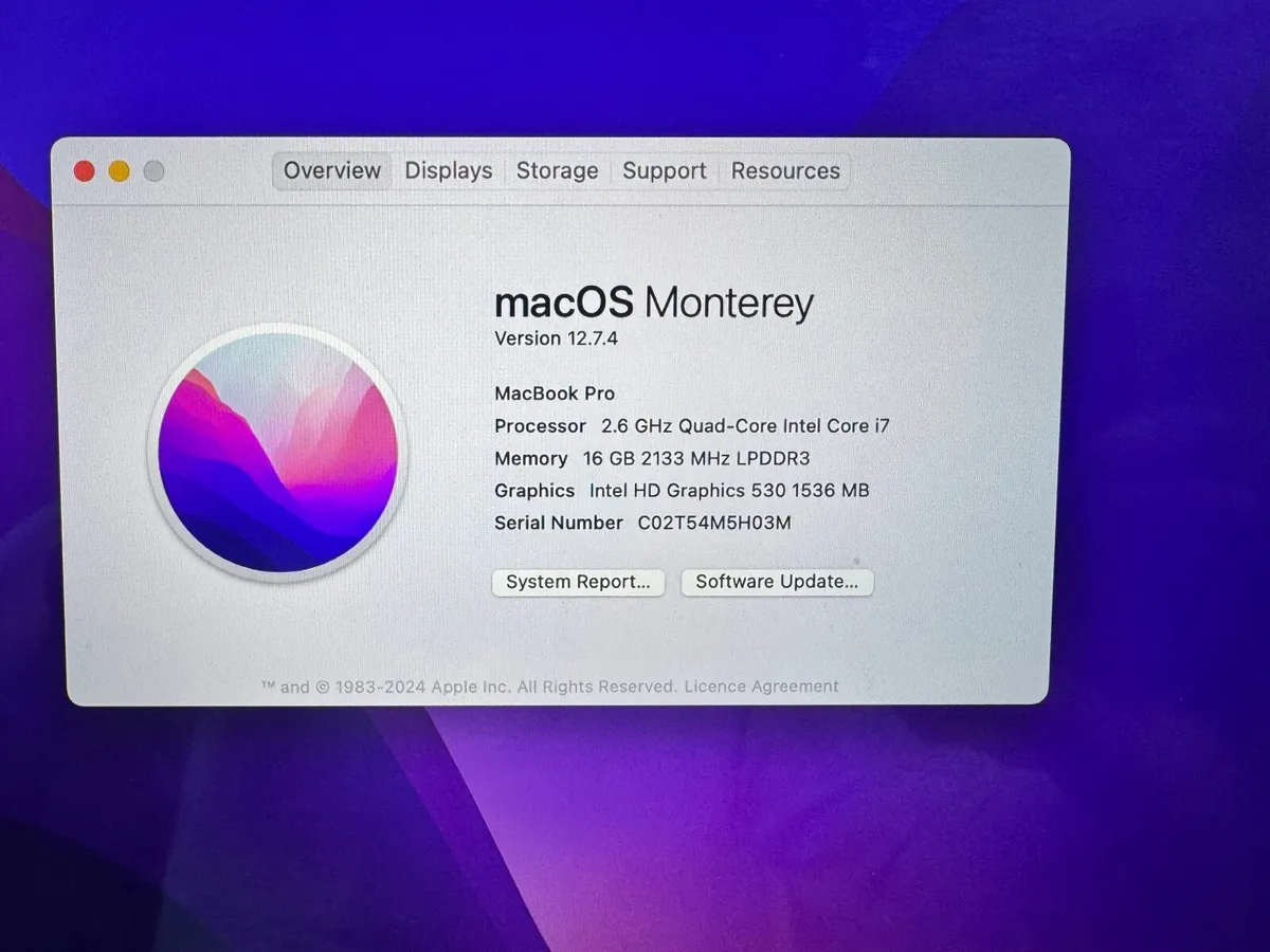 15.4" Apple MacBook Pro (256GB SSD, i7, 16gb RAM) - Image 4