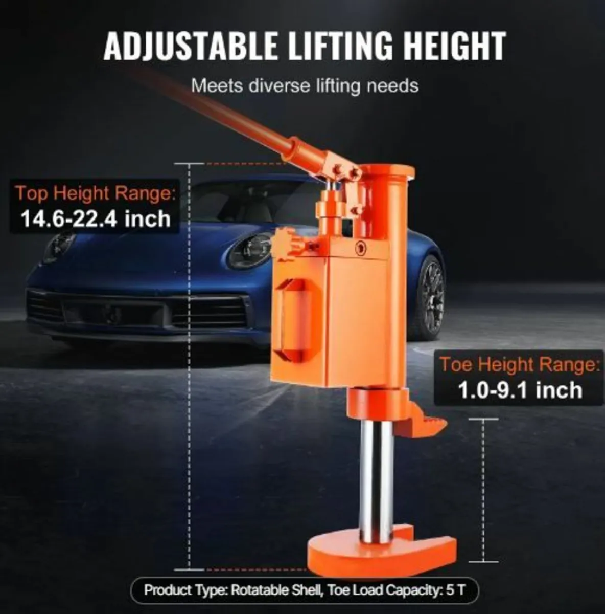 Hydraulic Machine Toe Jack Lift 360° Rotatable - Image 4