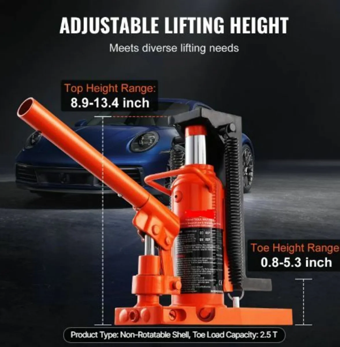 Hydraulic Toe Jack, 2.5 Ton On Toe Toe Jack - Image 3