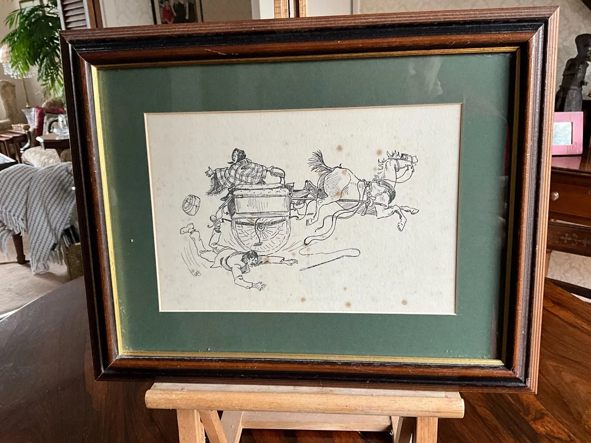 Rare Vintage Cartoon Signed - Image 1
