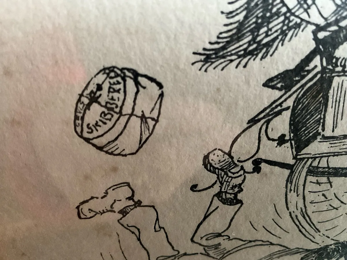 Rare Vintage Cartoon Signed - Image 2