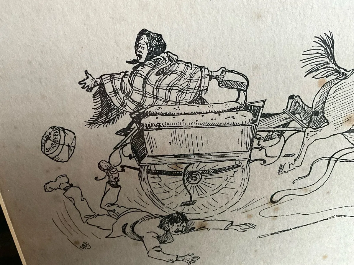 Rare Vintage Cartoon Signed - Image 3