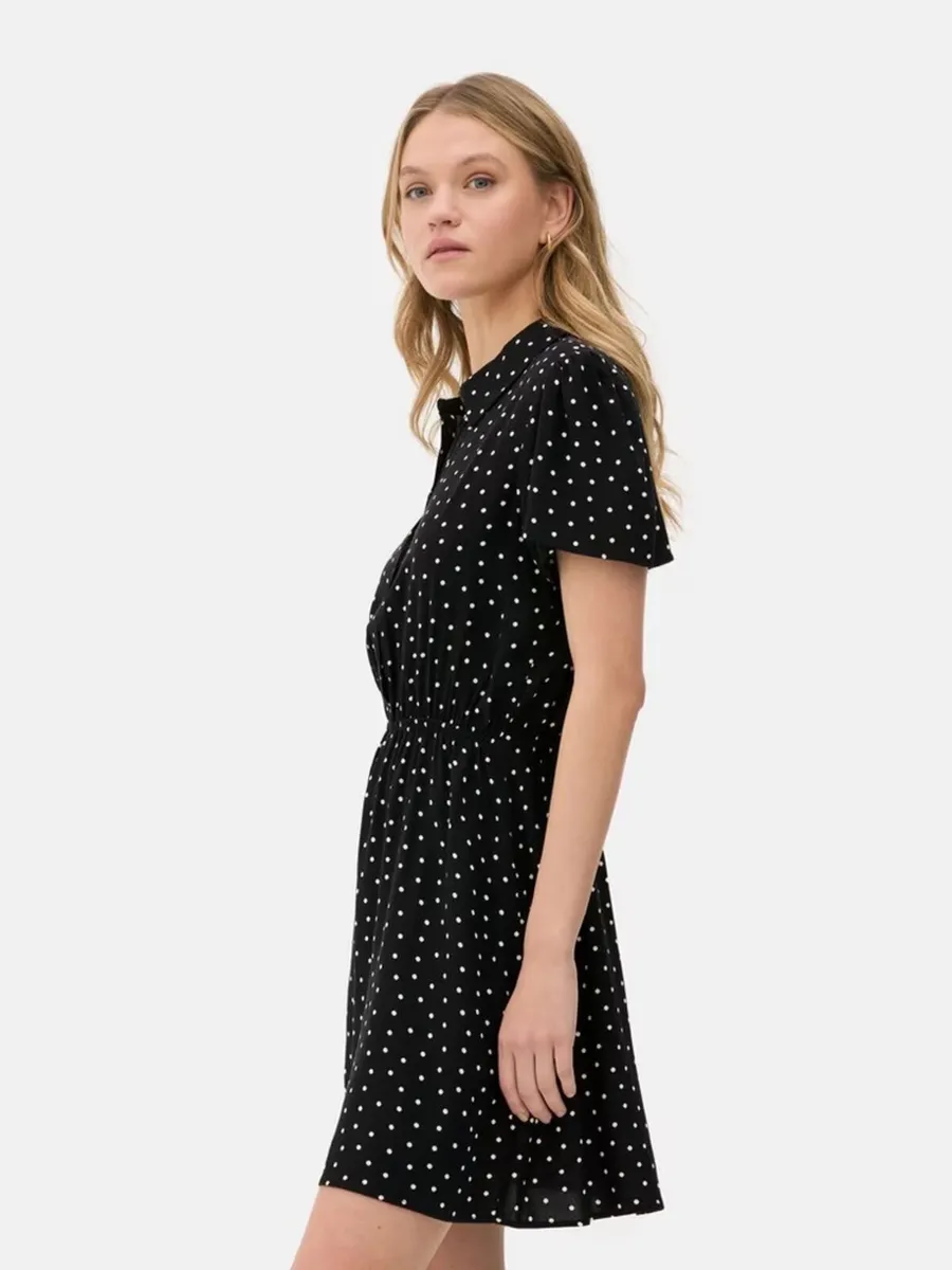 BNWT Ladies Polka Dot Shirt Dress: Size 14 - Image 3