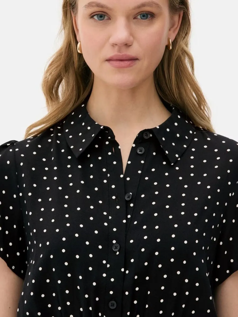 BNWT Ladies Polka Dot Shirt Dress: Size 14 - Image 4