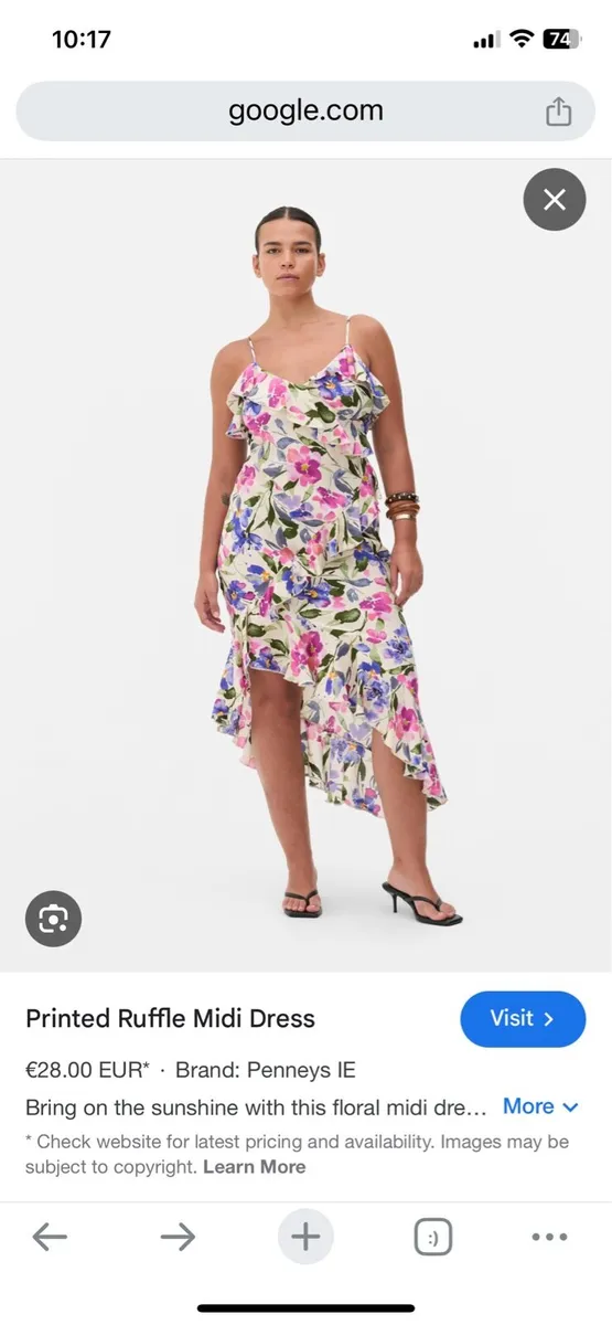 BNWT Ladies Floral Ruffle Dress: Size 14