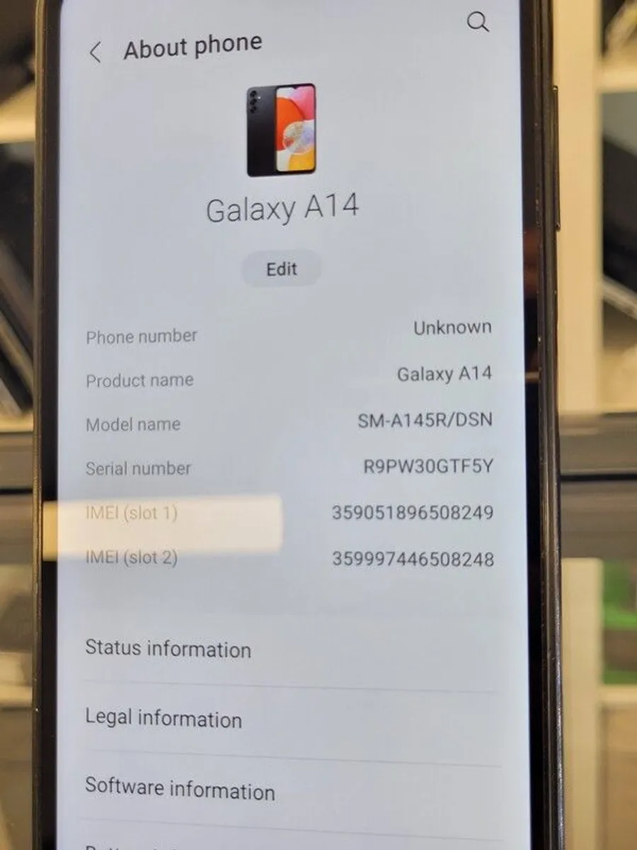 Samsung Galaxy A14 (Black 64GB) Unlocked Dual Sim in Very Good Condition - Image 4