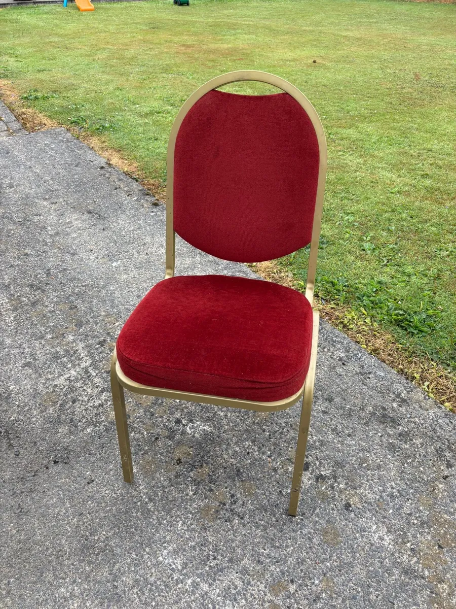 Red velvet chairs