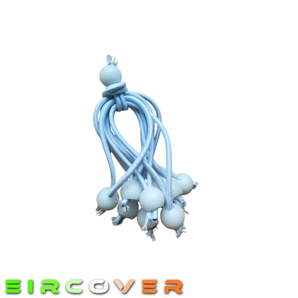 Small white bungee ball ties, 10cm (10 pk) - Image 4