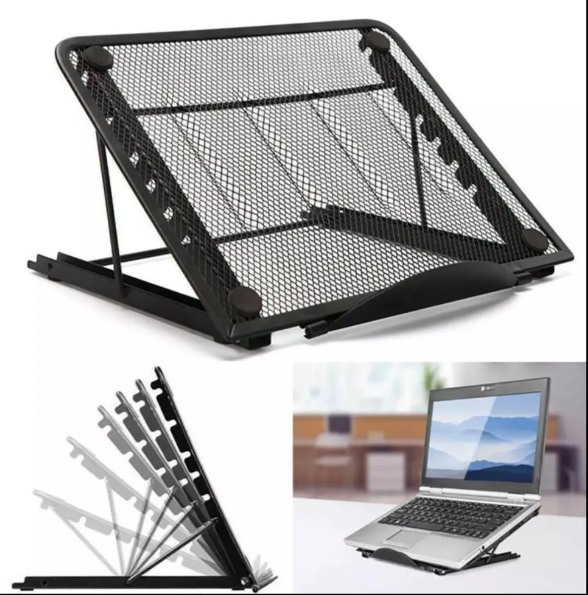 Laptop Stand Folding iPad Holder Mesh NEW - Image 1