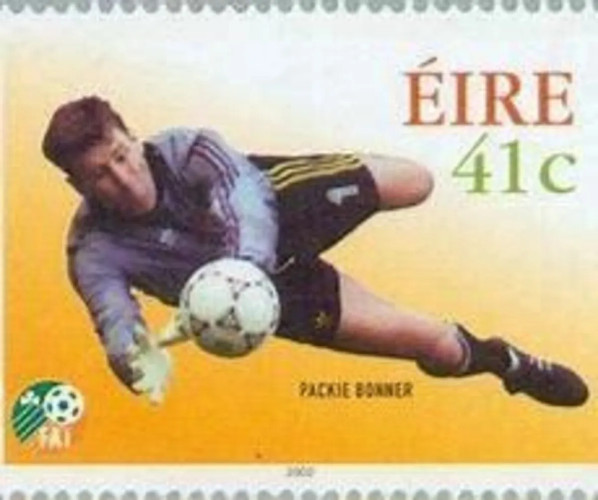 1990 World Cup stamp - Packie Bonnar