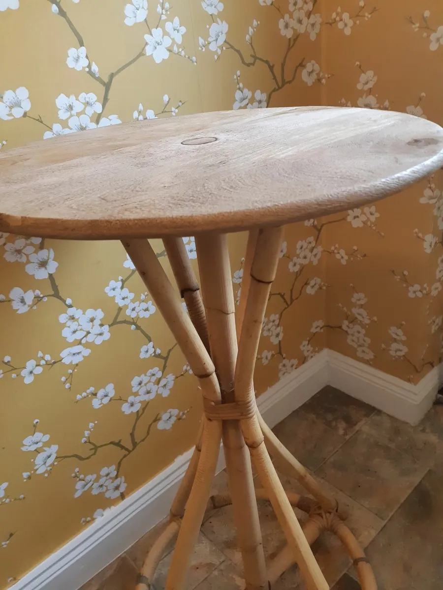 Beautiful Vintage Faux Bamboo Bistro/Occasional Ta - Image 1