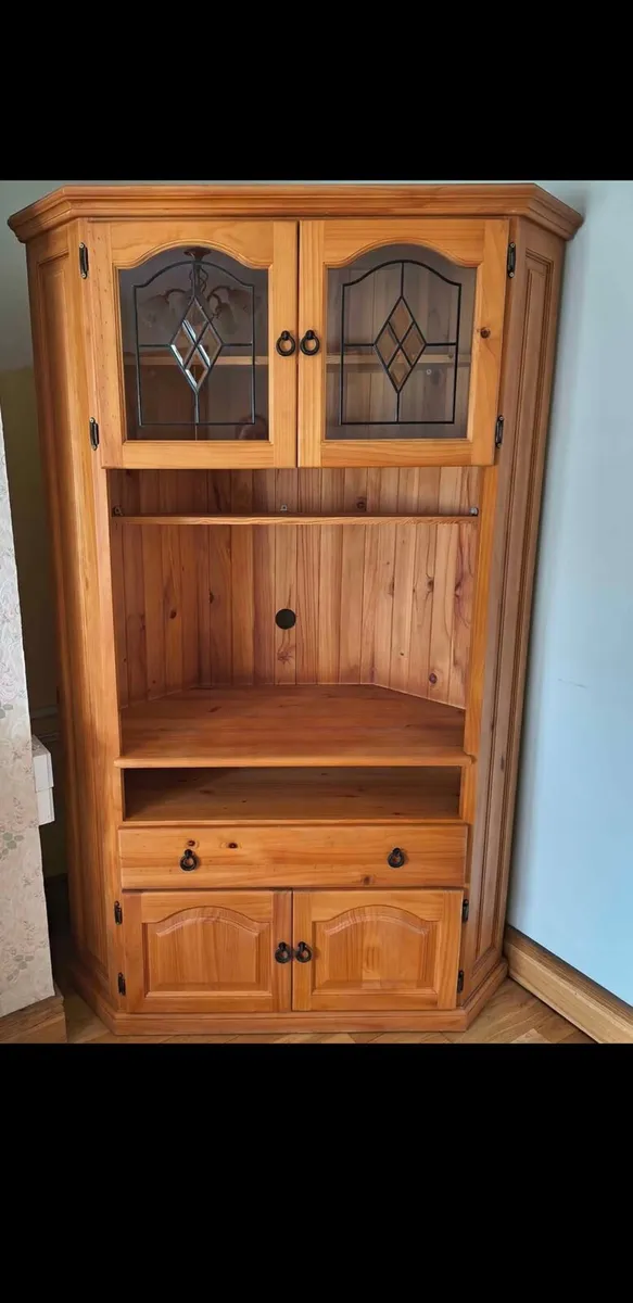 Solid Wood Corner TV Unit - Image 1