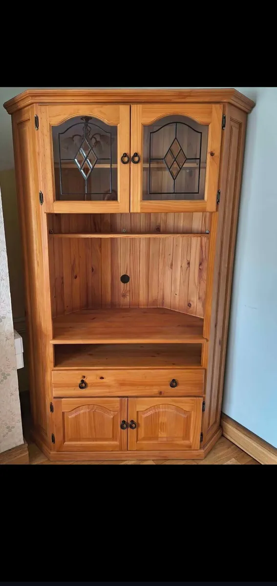 Solid Wood Corner TV Unit - Image 2