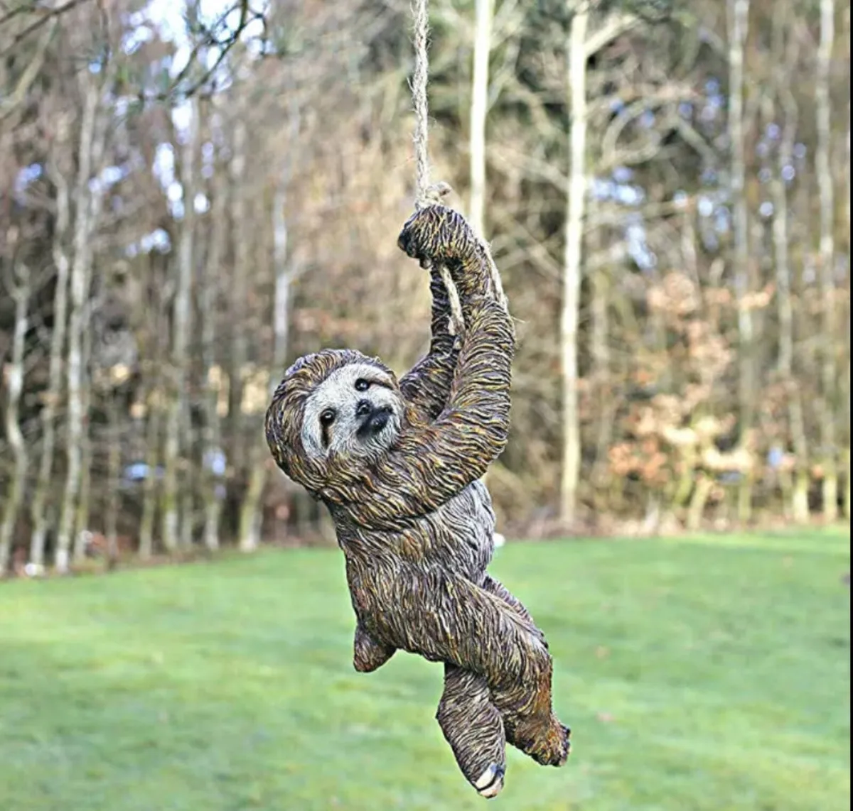 Hanging Sloth On Rope Garden Ornament NEW - Image 2