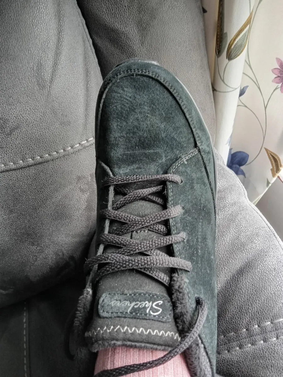 New Skechers Seager Hi Women's Black Leather Lace - Image 3