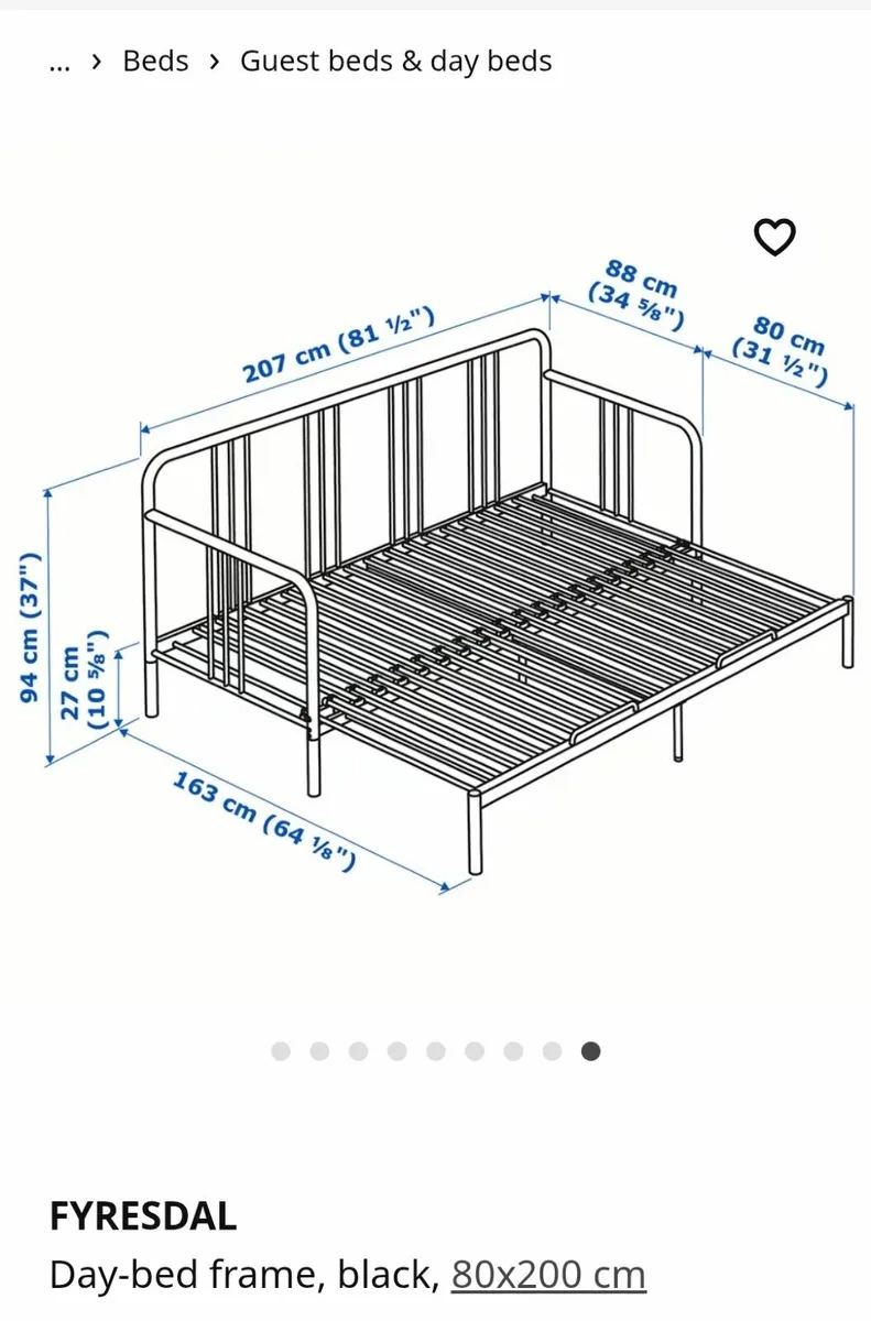 IKEA FYRESDAL Day-Bed Frame - Image 1