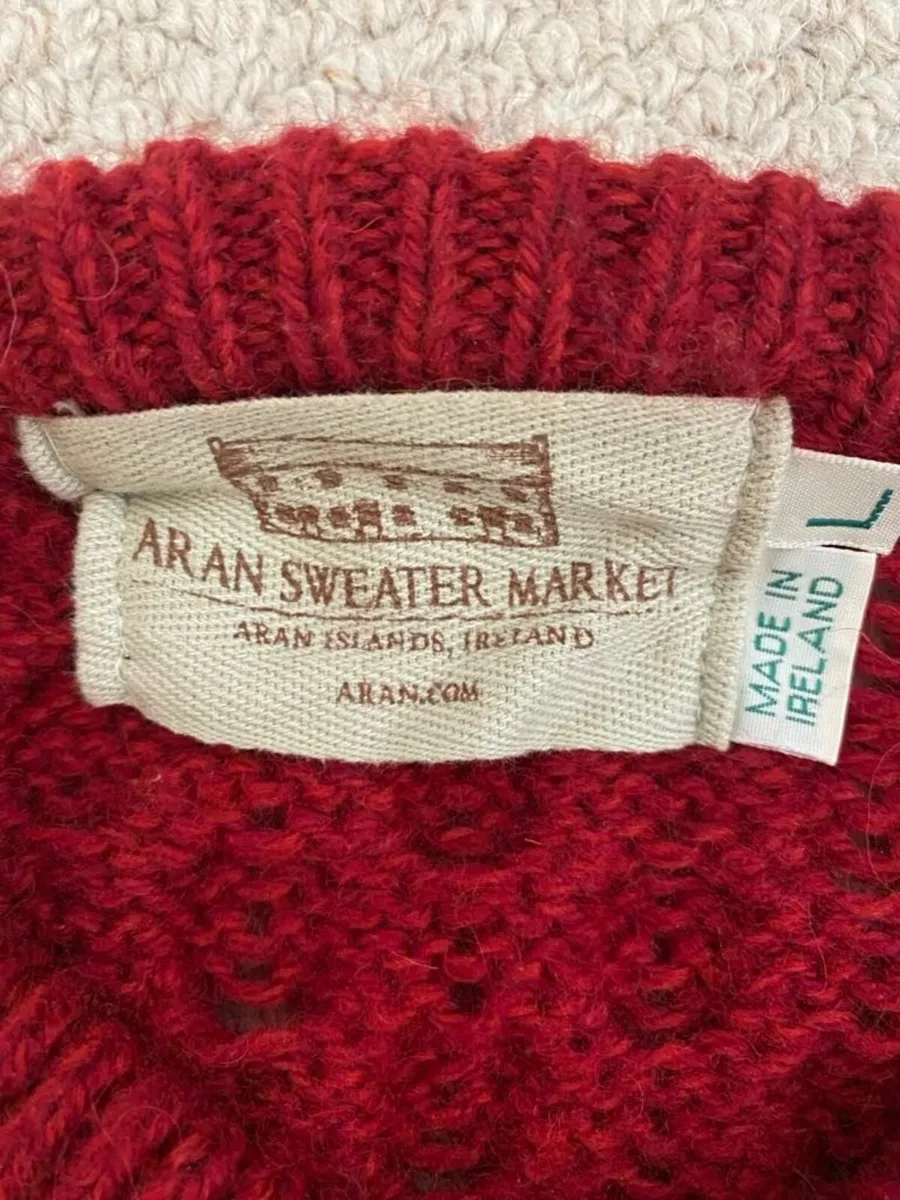 Mens woollen jumper Aran Sweater Market - Image 3