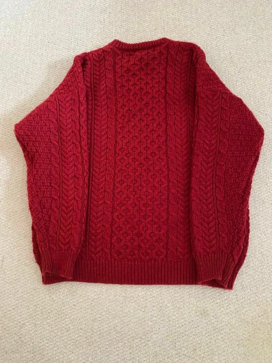 Mens woollen jumper Aran Sweater Market - Image 2