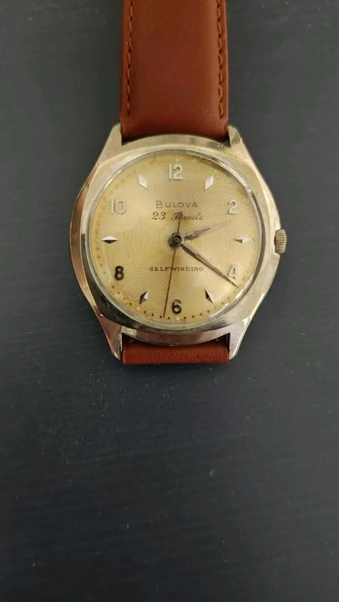 1959 Bulova 23 jewel 10k White Gold RGP Automatic - Image 1
