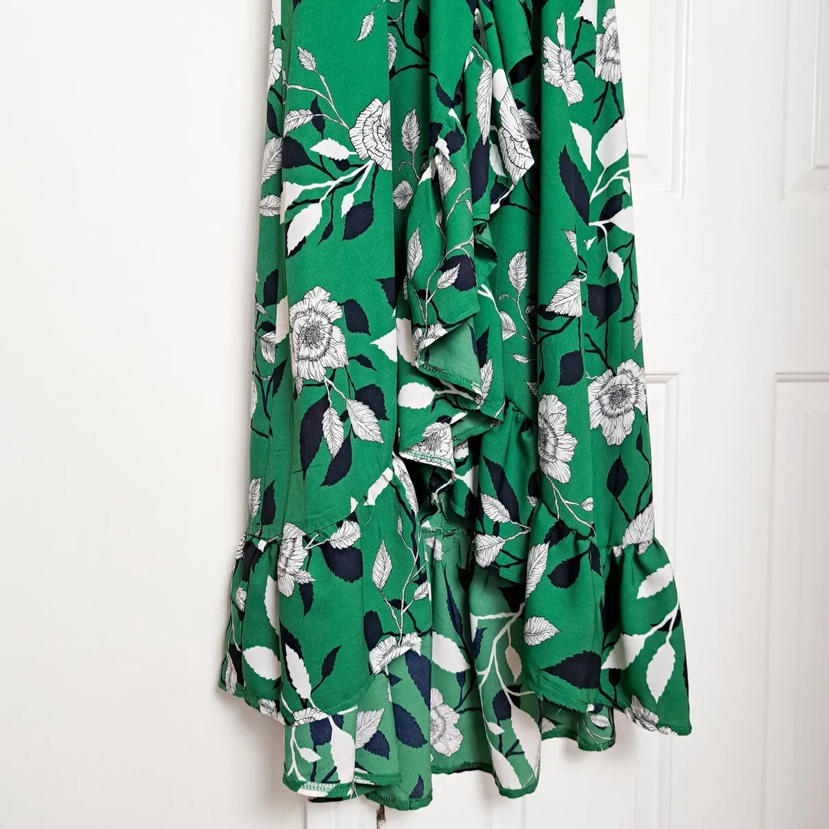 Marc Angelo Green Floral Midi Dress Summer 8UK - Image 3