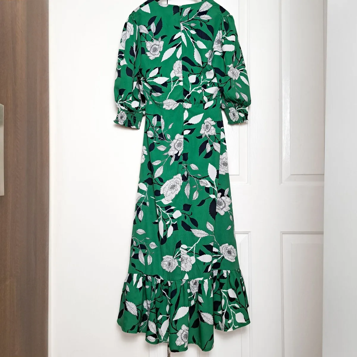 Marc Angelo Green Floral Midi Dress Summer 8UK - Image 4