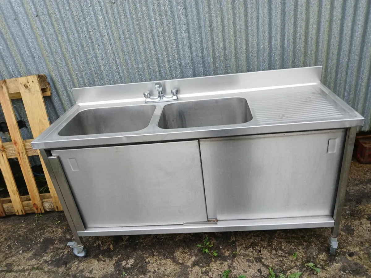 Stainless steel table /sink unit delivered - Image 3