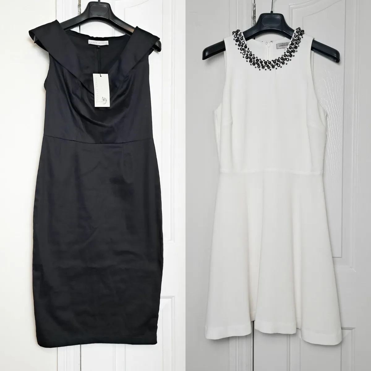 Bundle 2 Black White Midi Dresses 10UK/38EU - Image 1
