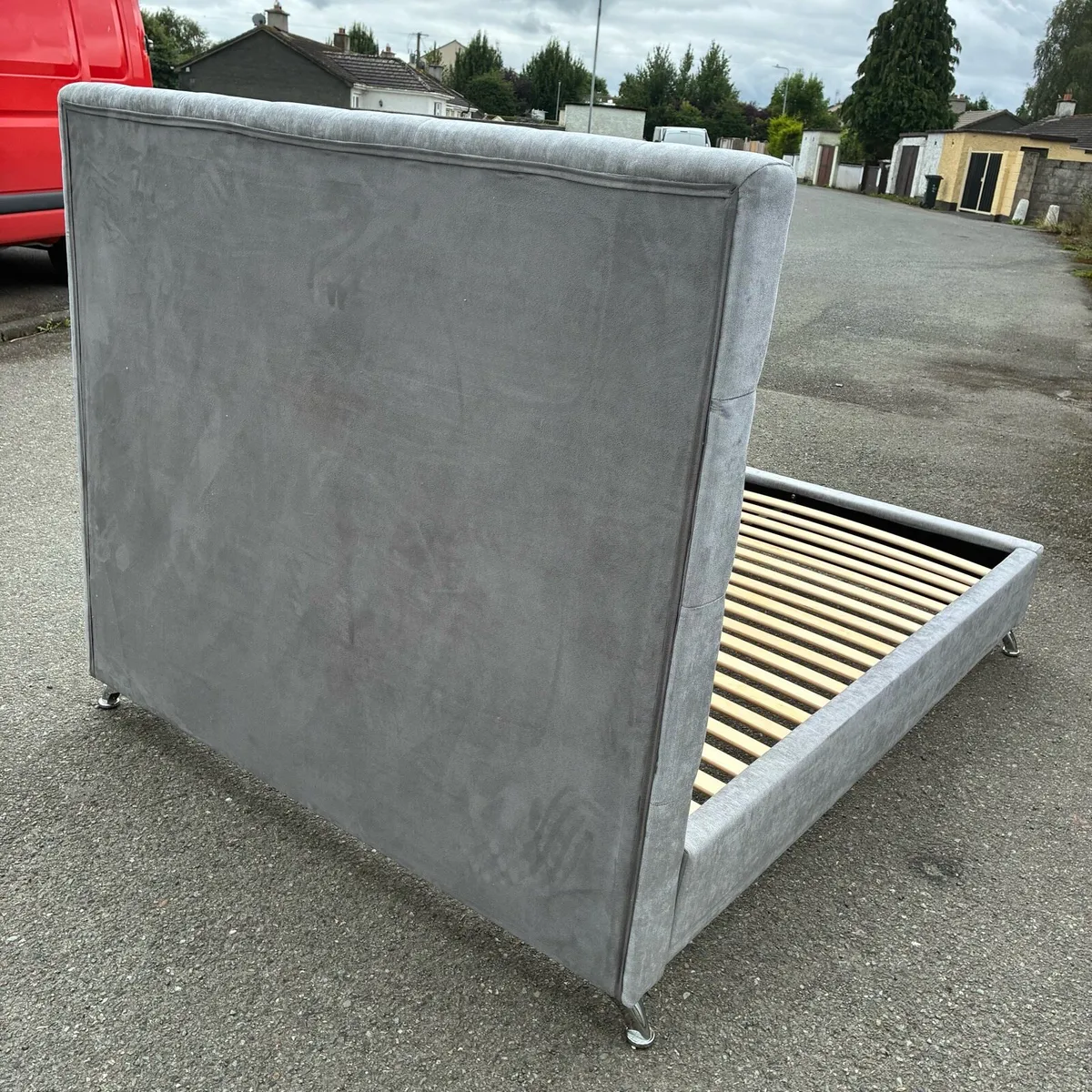 Grey Double Bed Frame - Image 2