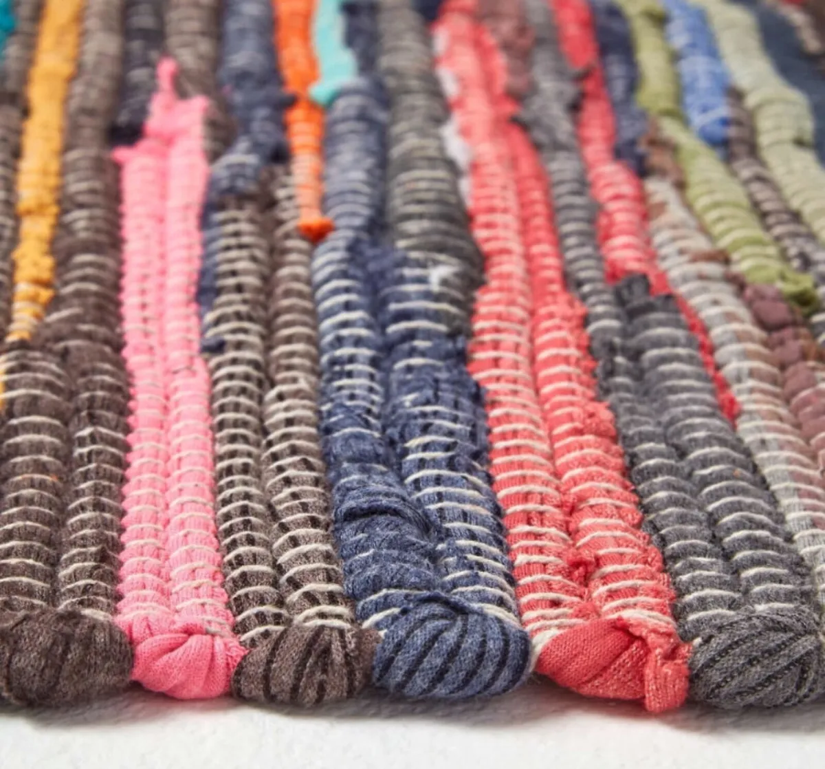 Handmade Indian Chindi Rag Rug 100% Recycled NEW - Image 2