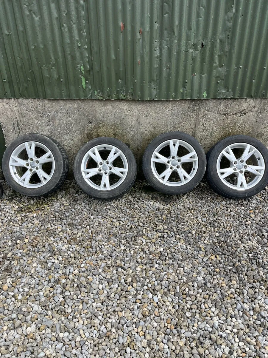 17” Genuine Audi A4 Alloy Wheels and Tyres - Image 1
