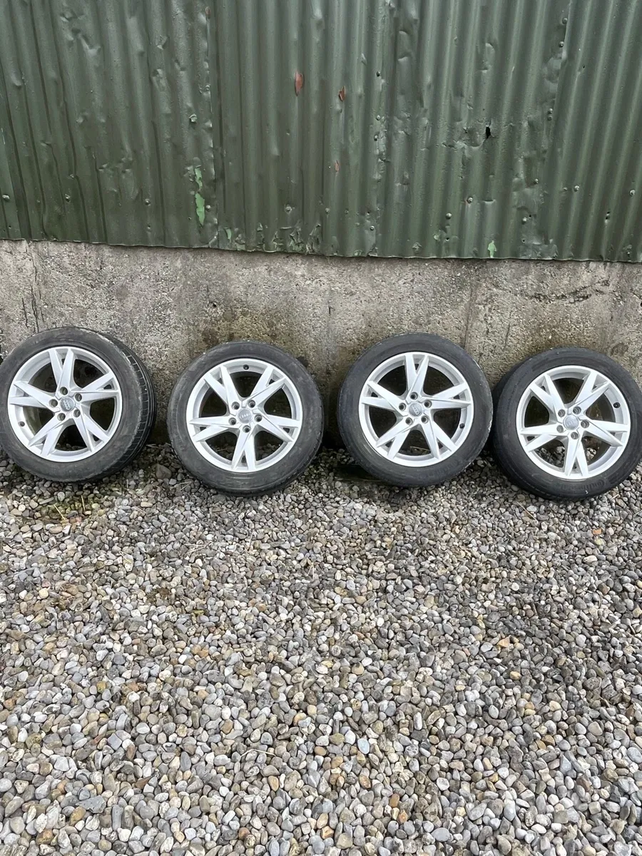 17” Genuine Audi A4 Alloy Wheels and Tyres - Image 2