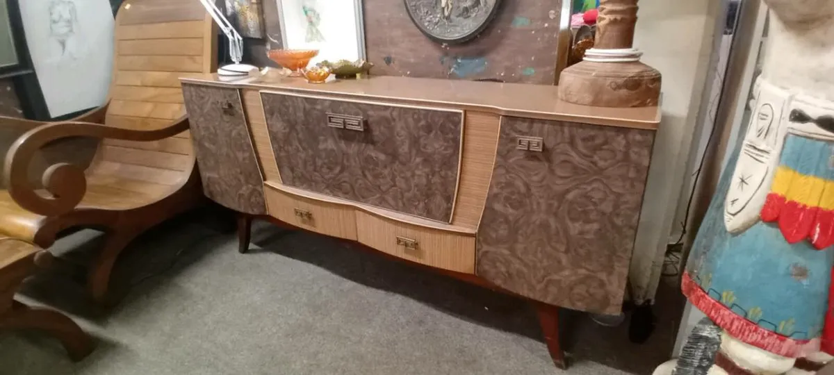 Mid Century Walnut Veneer Sideboard - Image 1
