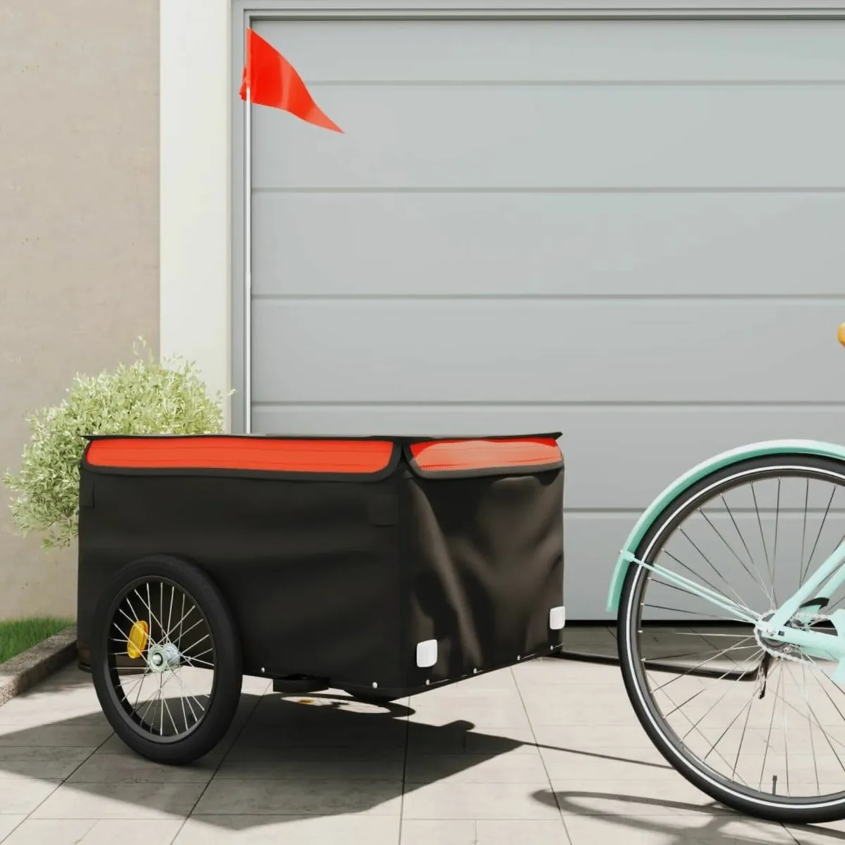 Bike Trailer Black and Orange 45 kg Iron - Image 2