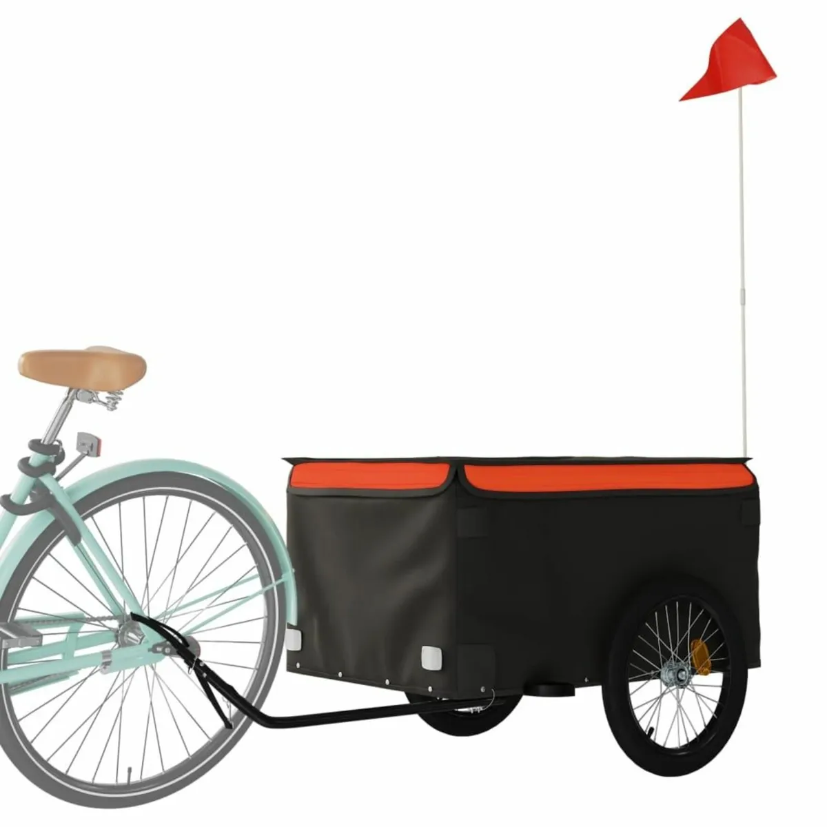 Bike Trailer Black and Orange 45 kg Iron - Image 3