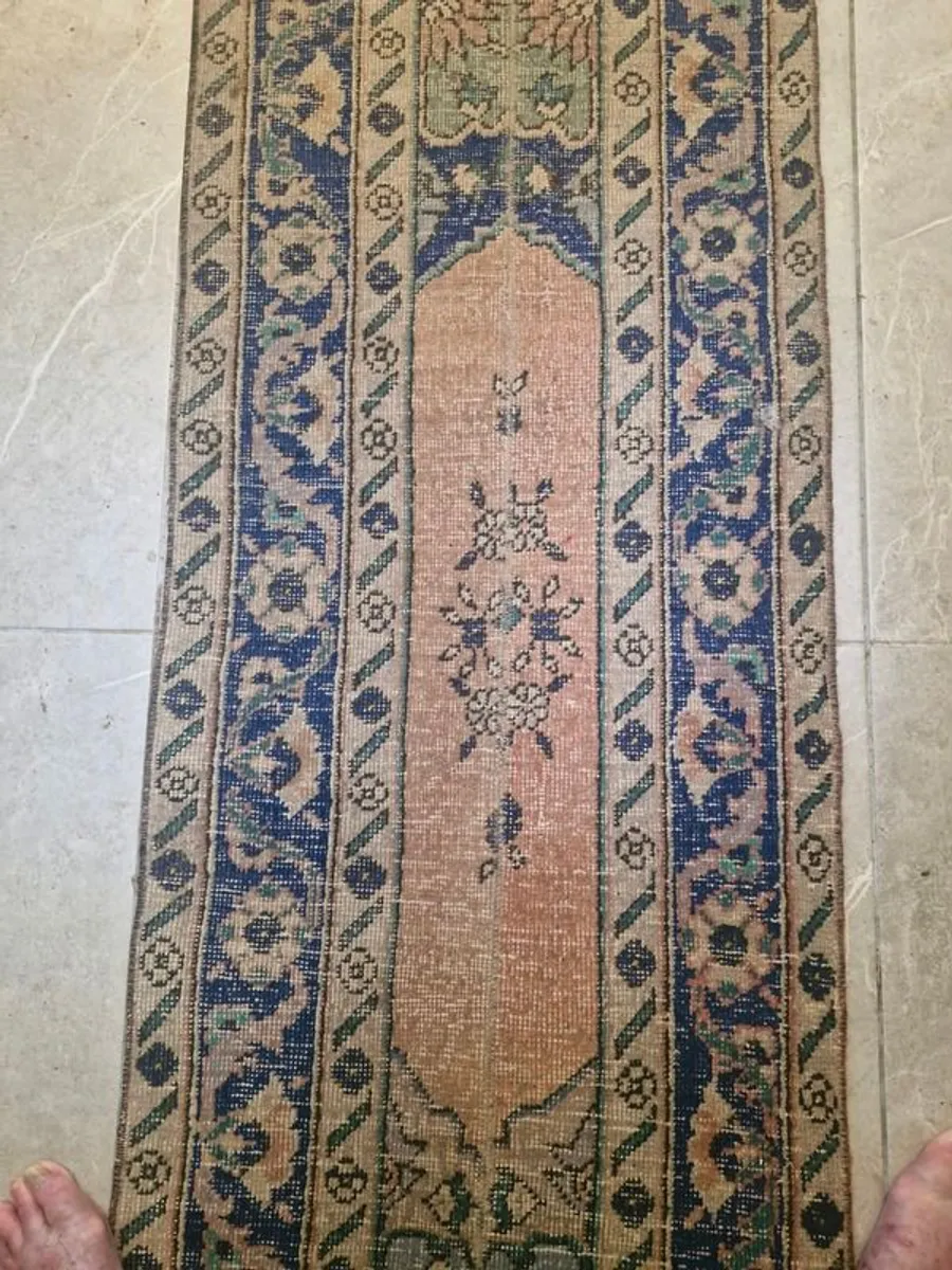 Vintage Turkish Rug Runner - Image 1