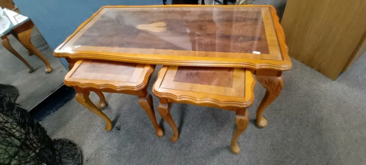 Modern Walnut Effect Nest Of Tables