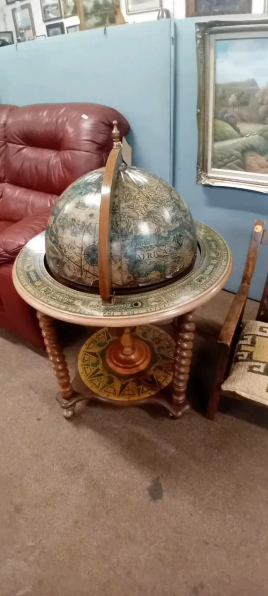 Modern Reproduction Decorative Drinks Globe - Image 2