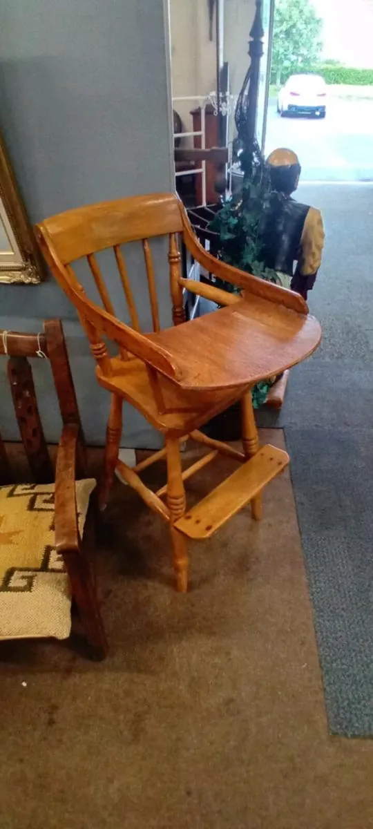 Antique Pine Baby High Chair - Image 1