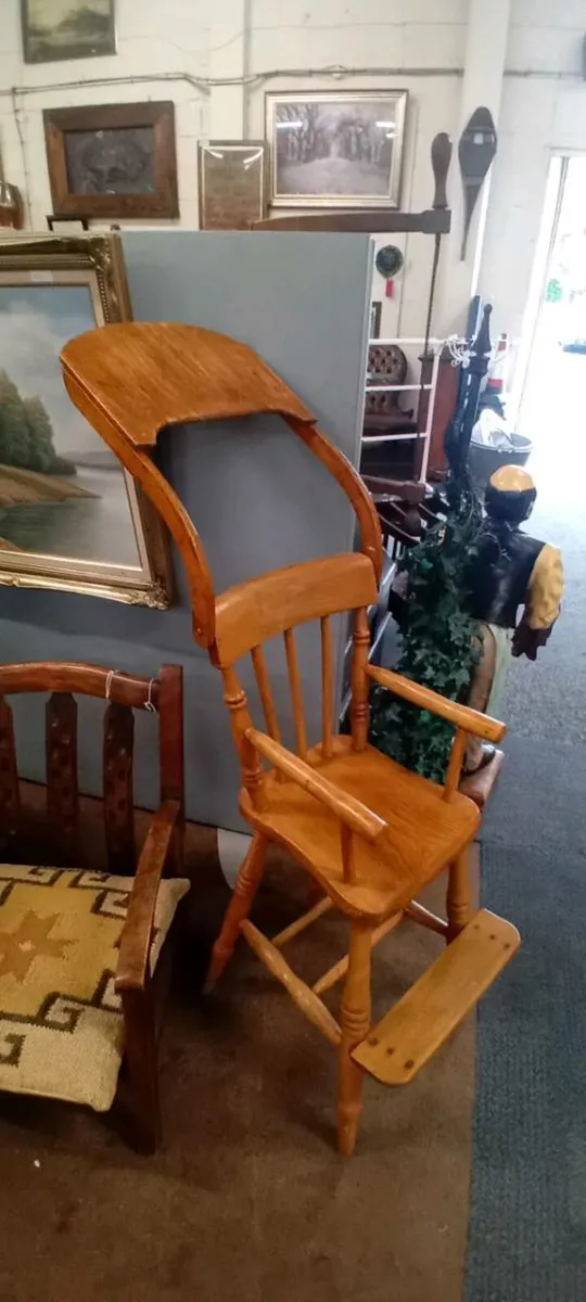 Antique Pine Baby High Chair - Image 2