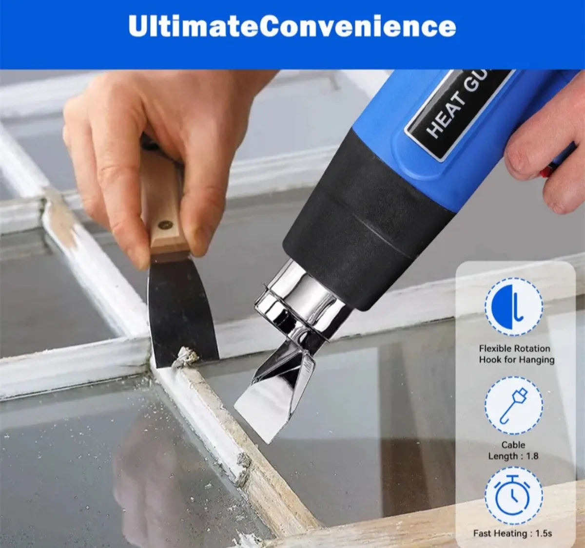 Hot Air Heat Gun 2000W Wall Paper Paint Stripper - Image 2