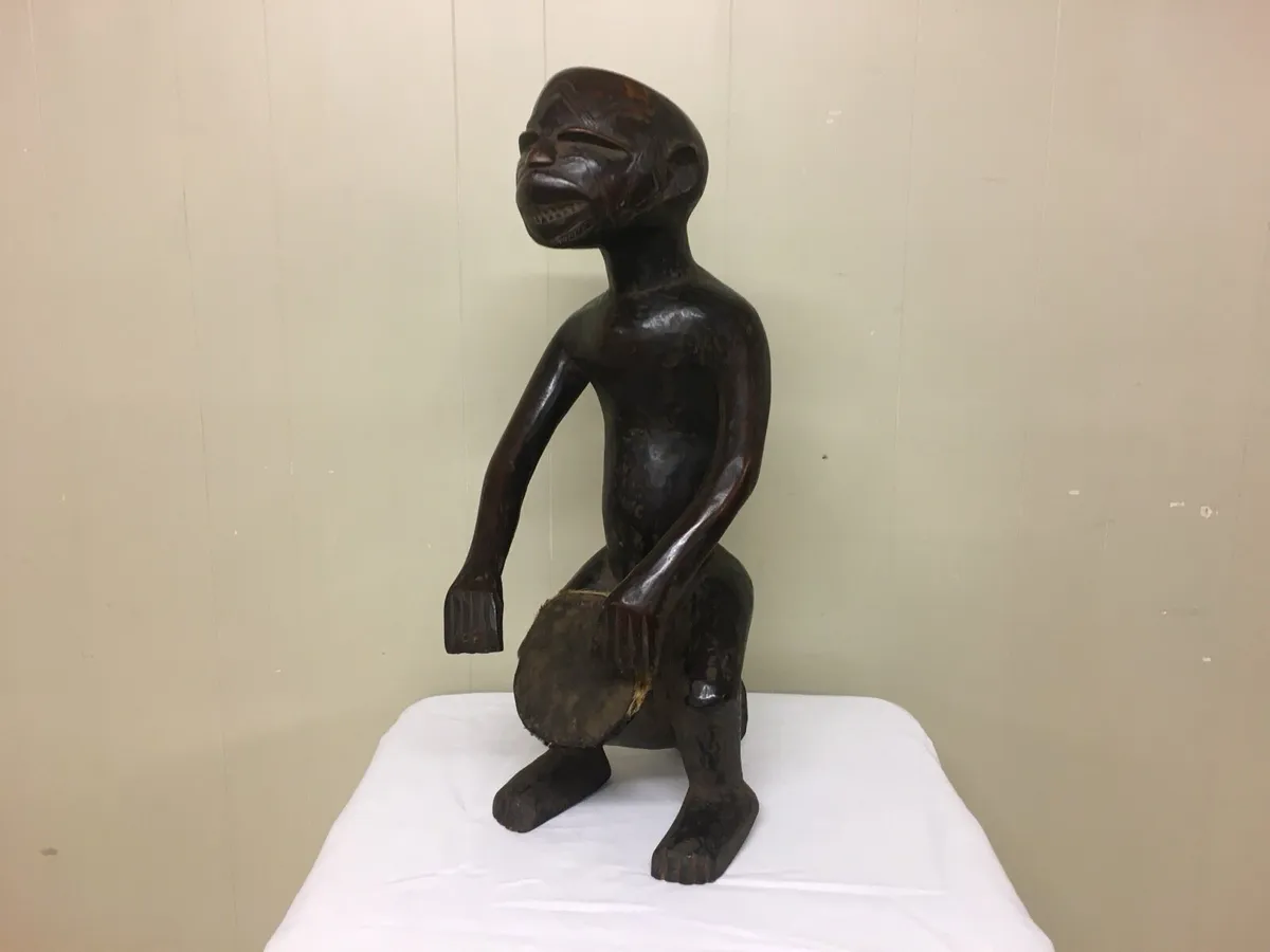 Vintage African Wooden Sculpture - Image 1