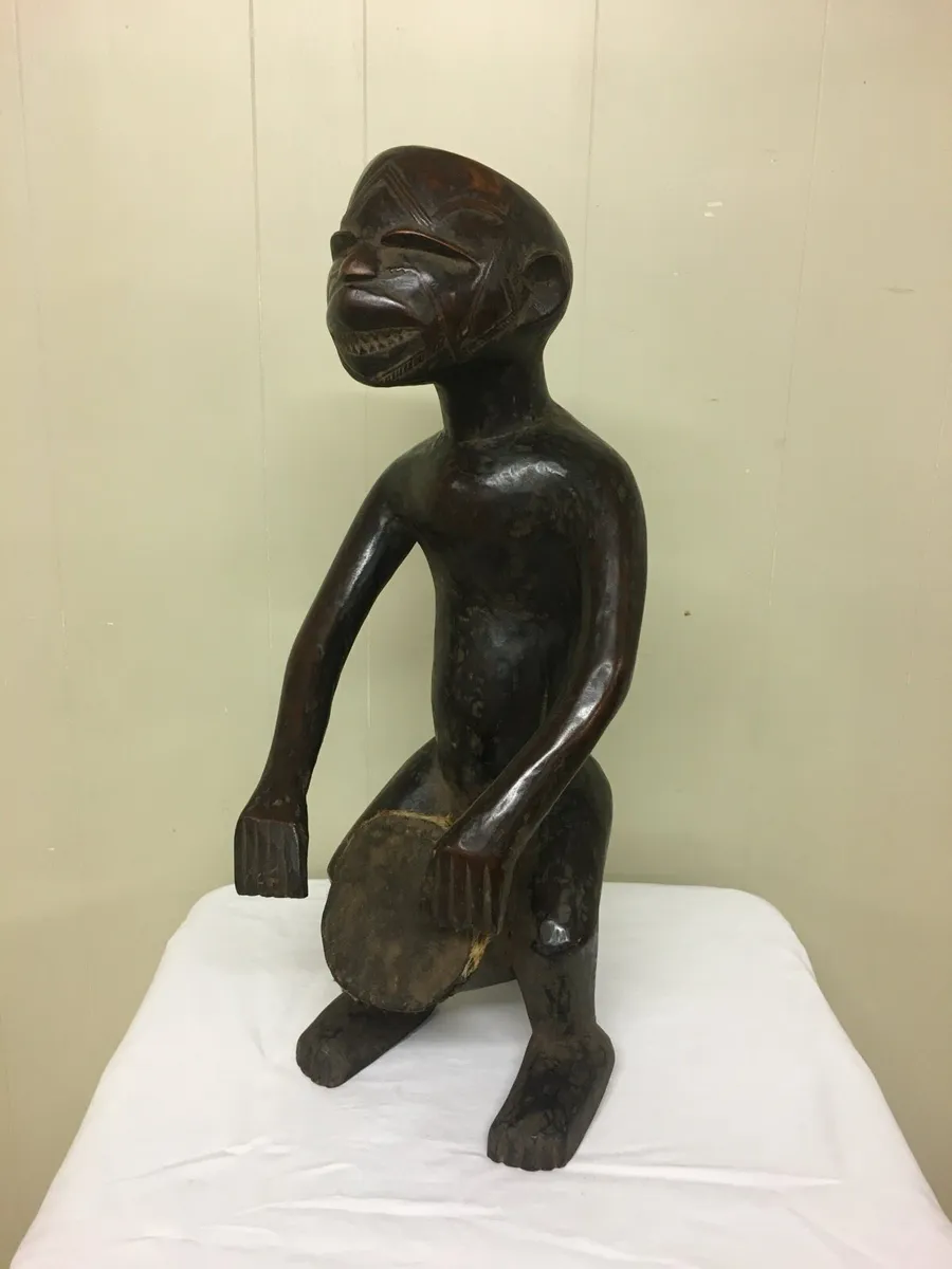 Vintage African Wooden Sculpture - Image 2