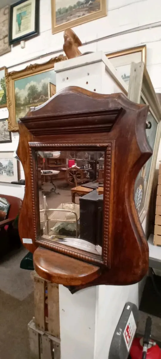 Early 20th Century Sheild Back Mirror