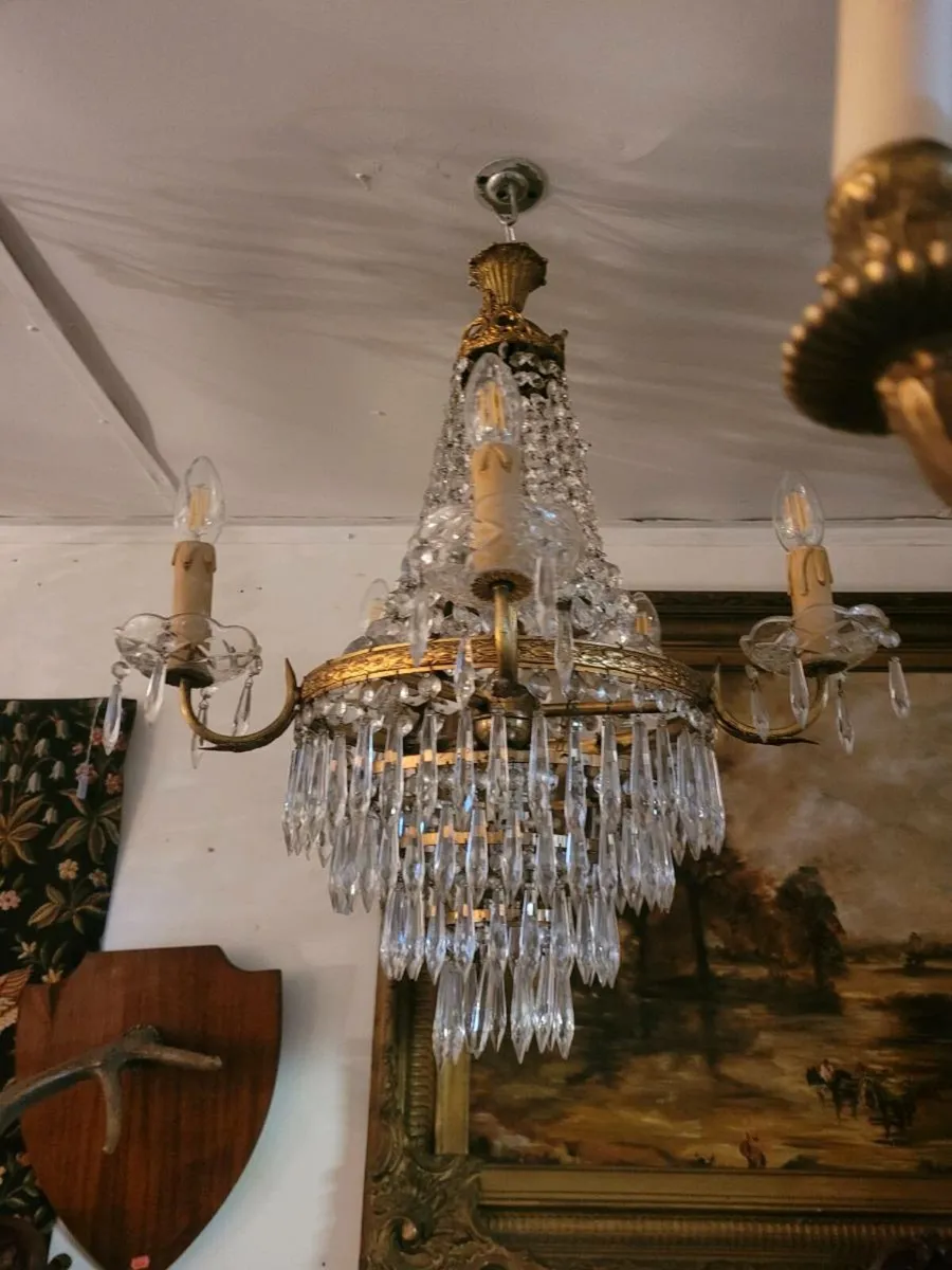 Large French crystal chandalier