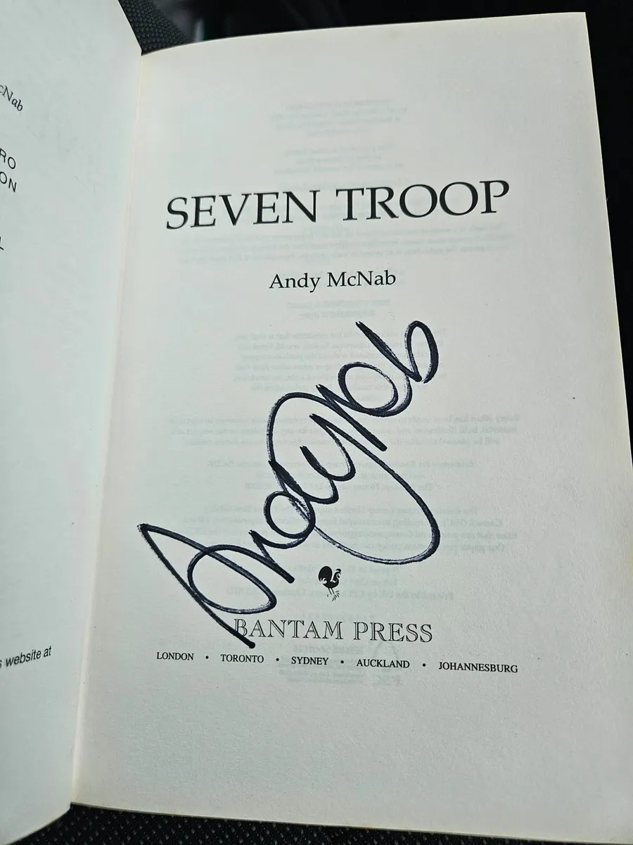 Signed First Edition, Andy McNab, 7 Troop - Image 1