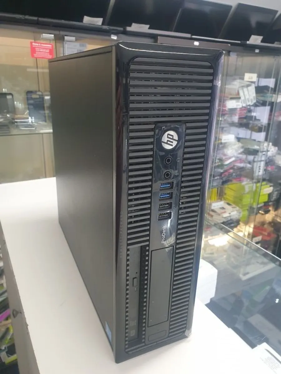 Hp prodesk 400 g1 sff intel i5 (i5-4570) 12gb ram 1tb hdd usb vga dvi desktop windows 10 pro - Image 1