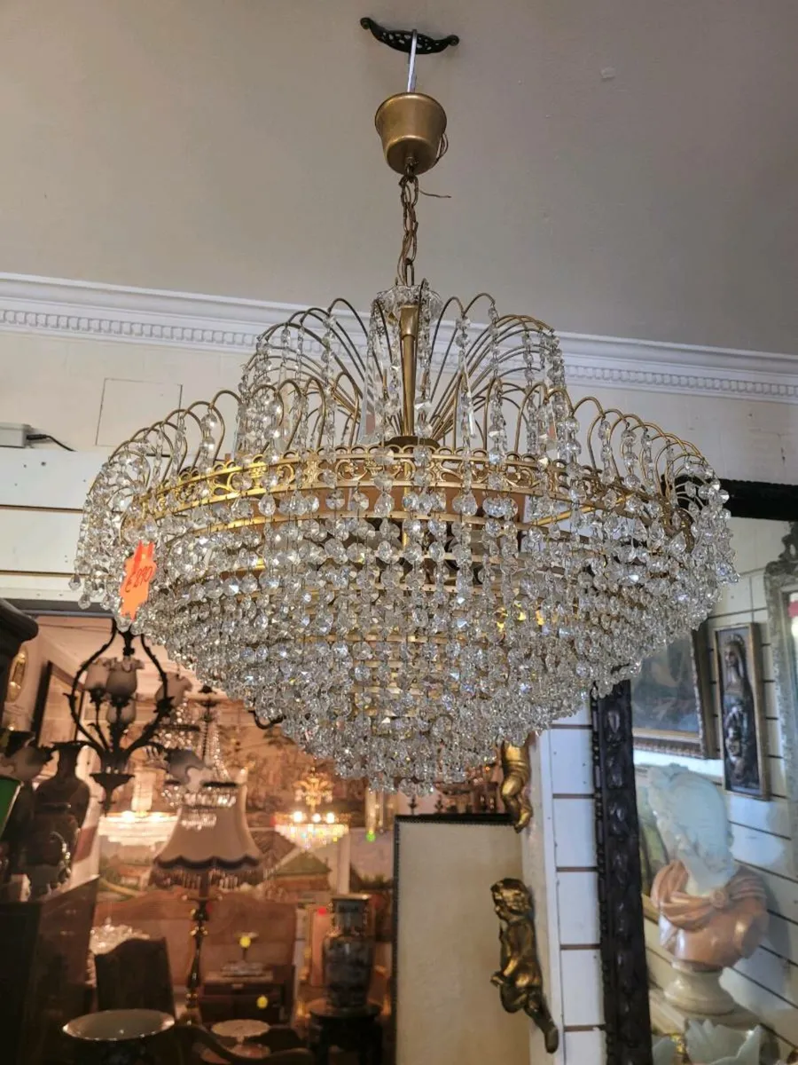 Large French crystal chandalier