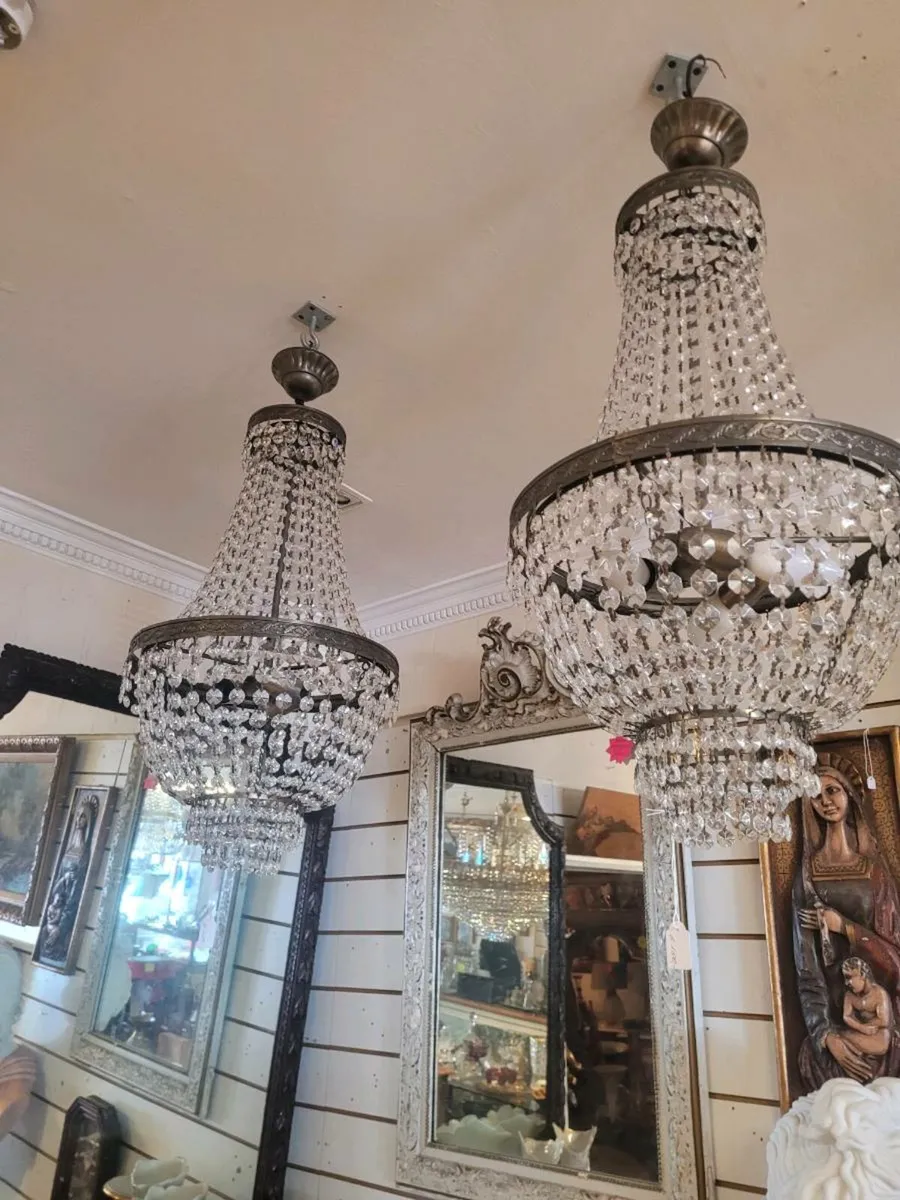 Pair of French crystal chandaliers 150 each - Image 1
