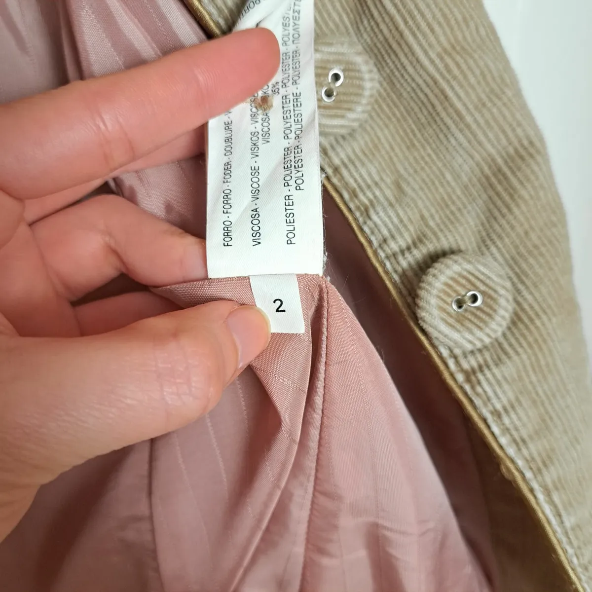 Massimo Dutti Beige Neutral Blazer Jacket 6UK/34EU - Image 4