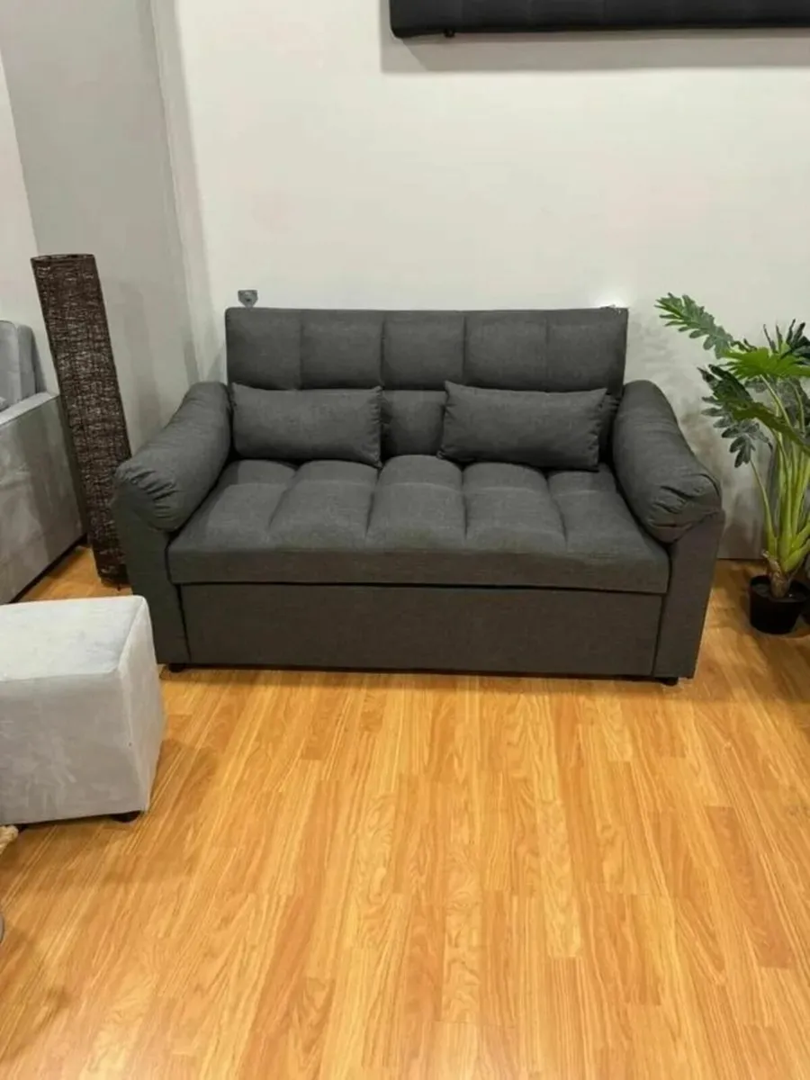 Pull Out Double Sofa Bed – 2 Seater Fabric Sleeper - Image 3